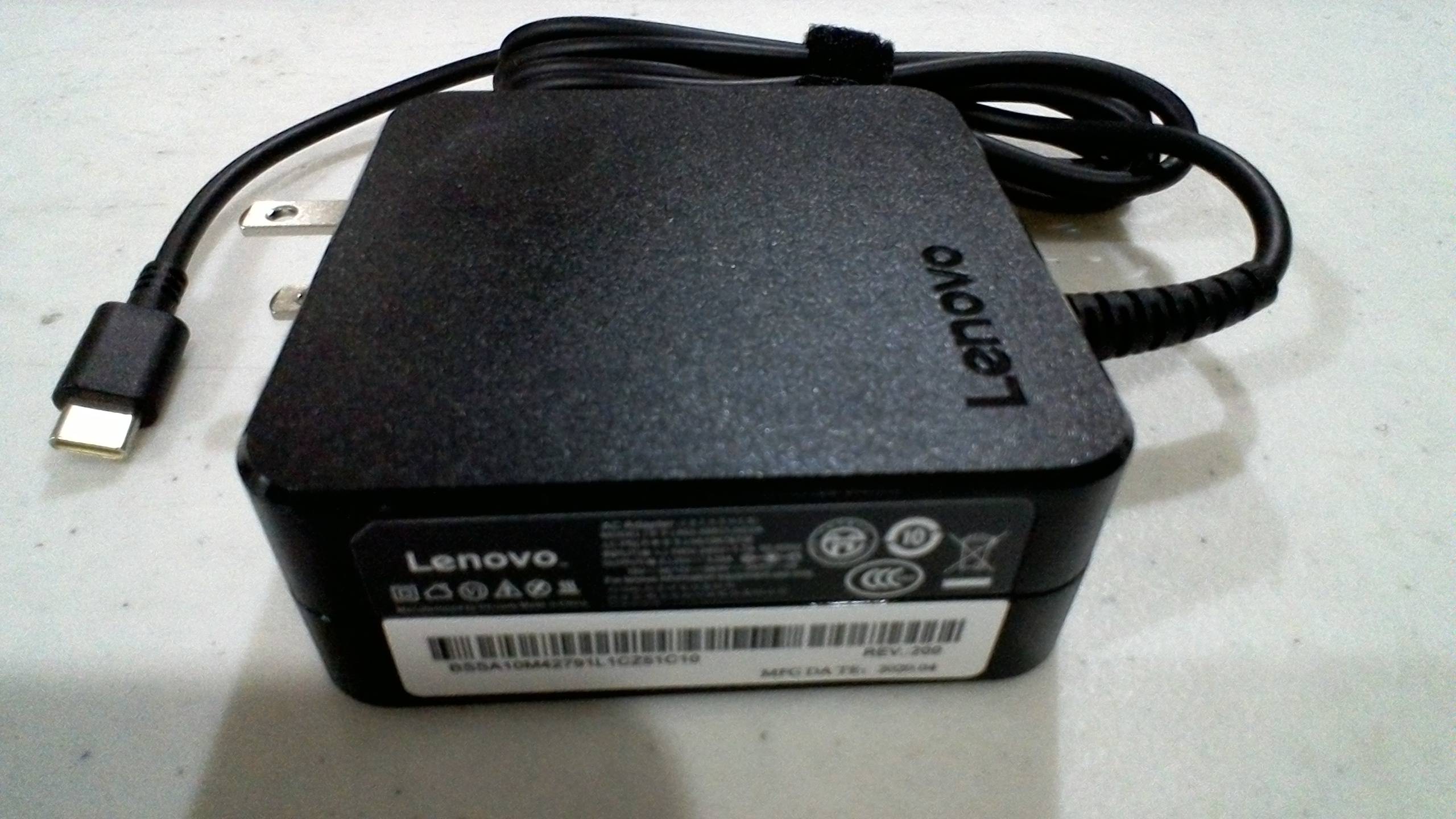 Cargador Lenovo TIPO C USB-C 20v/15v/9v/5V 3.25-2.0A 65W Series