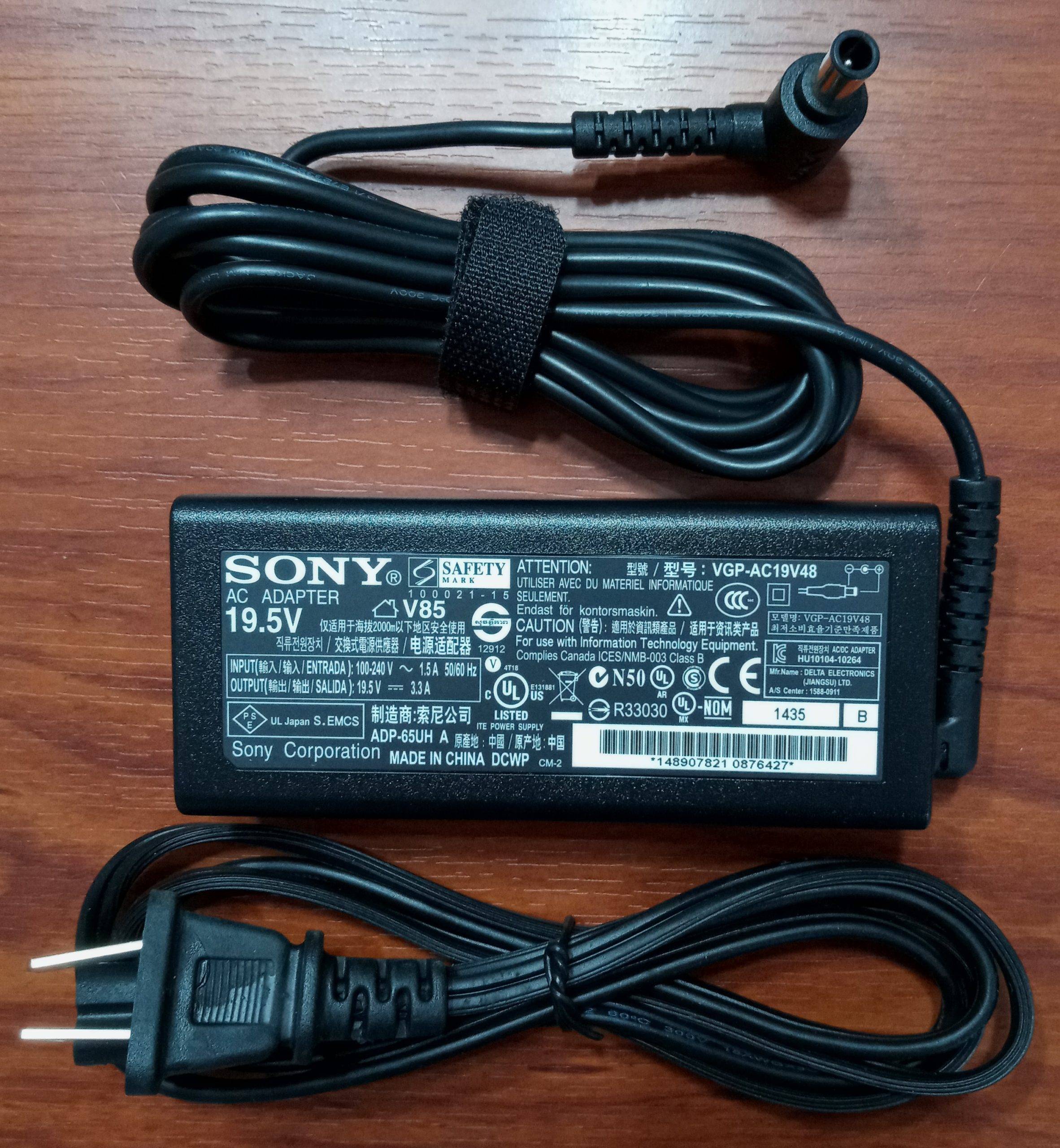 cortina patinar ganancia Cargador Sony Vaio Series 19.5v 3.3A 6.5×4.4mm Original OEM VGP-AC19V48  RMC693 E11 – Legacy2022 Repuestos Para Laptop